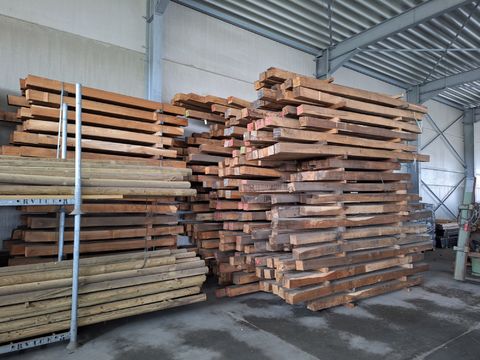 Kavel van 10 st.Eiken balken (ca. 13x13x380cm)