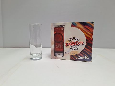 Vintage Glazenset 'Disco' – Durobor Belgium (6 stuks)