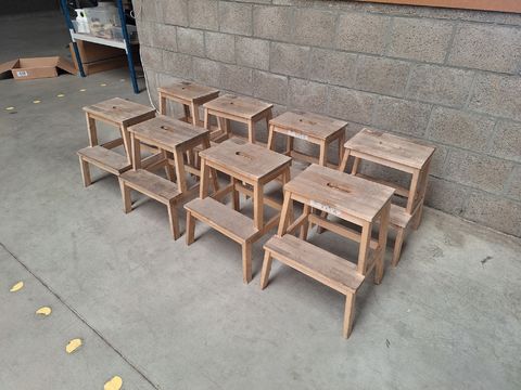 8 houten opstapjes / krukjes (Ikea)