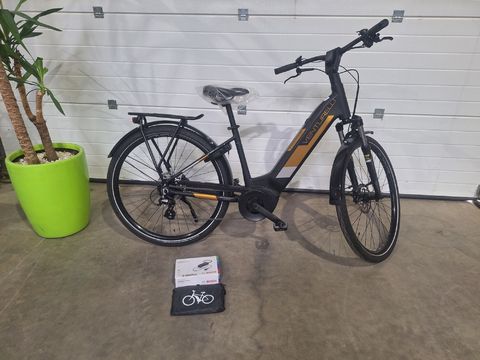Elektrische Damesfiets Venturelli B-Marathon Performance Line - Bosch 500Wh - Zwart/Goud