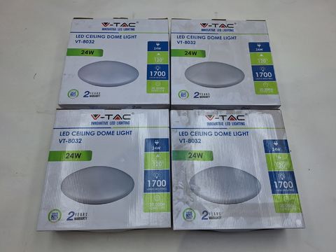 Set van 4 stuks: V-TAC VT-8032 LED Plafondlampen - 24W - Totaal 6800 Lumen - Nieuw