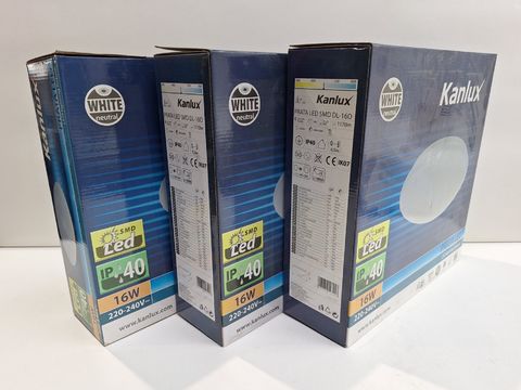 3x Kanlux Prata LED Plafondarmatuur (16W)