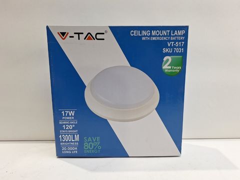 V-TAC LED Plafondlamp 17W met Noodaccu (Emergency Battery) - Set van 3 stuks