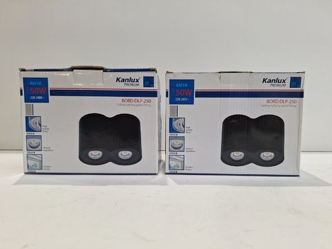 Kanlux BORD DLP-250-B Premium Dubbele Opbouwspot Zwart - Set van 2 stuks