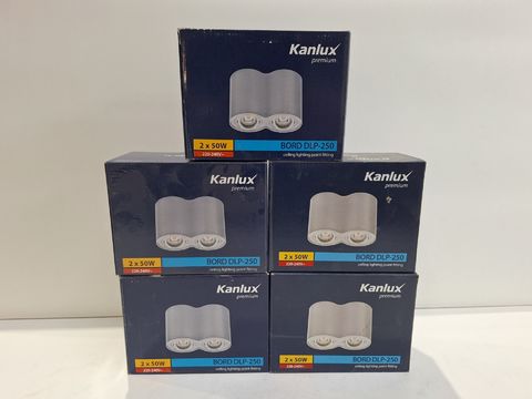 Kanlux BORD DLP-250-AL Premium Dubbele Opbouwspot Aluminium - Set van 5 stuks