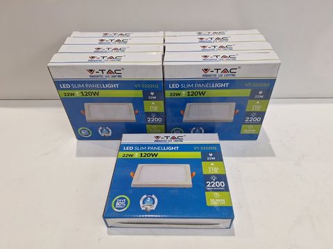 V-TAC VT-2222SQ LED Slim Panel 22W Vierkant - Set van 9 stuks