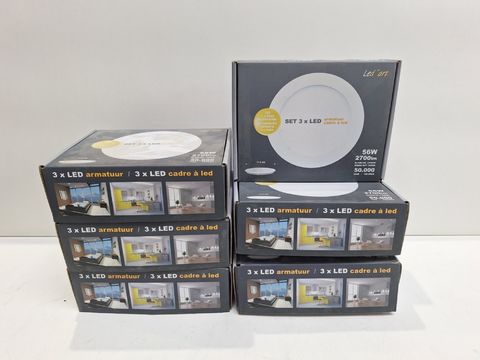 Led'art 3-Pack LED Inbouwspots 56W Set (Totaal 18 spots) - Warm Wit