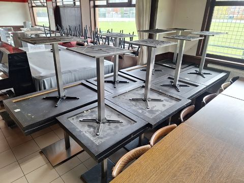 Partij Horecatafels met RVS Onderstel (26 stuks)