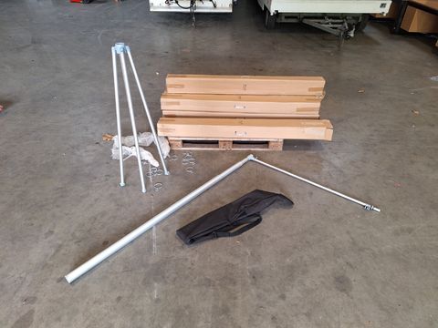 Lot telescopische vlaggenmasten / banierhouders (6 stuks)