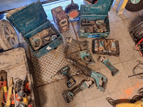 9 stuks Makita accu-gereedschap