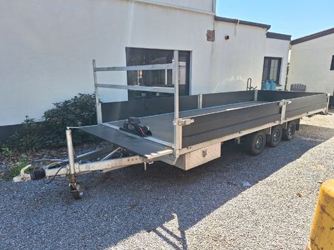 JCS 3-Assige Plateauwagen  3500 kg – Incl. Warn VR8 Evo Elektrische Lier & Oprijplaten – 2024