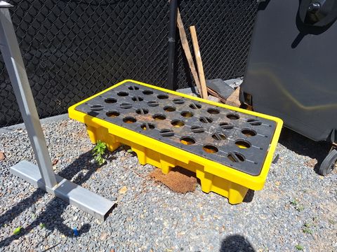 Kunststof opvangpallet / lekbak voor vaten of vloeistoffen