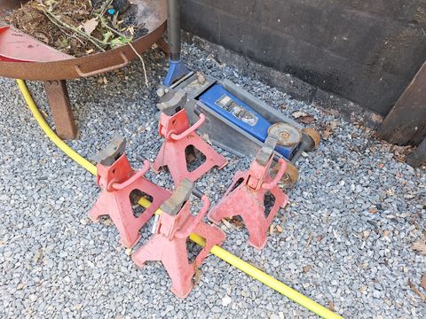 Hydraulische garagekrik (3 Ton) met set van 4 assteunen