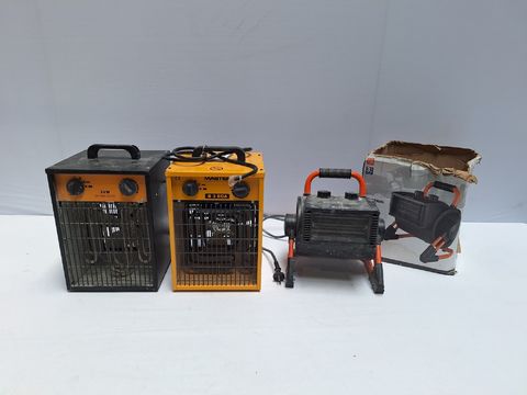 3 stuks elektrische werkplaatskachels(Master, Eurom, Fan Heater)