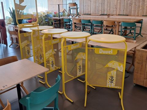 'Duvel 666' Gele Horeca Statafels / Bartafels (6 stuks)