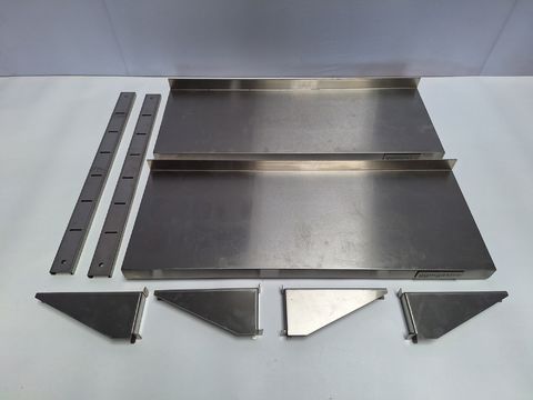 GGM Gastro set van 2 RVS verstelbare wandleggers (80 x 30 cm)