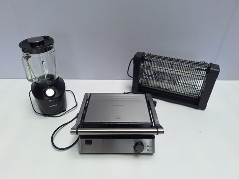 Lot met SilverCrest contactgrill, Philips blender en Chacon insectenlamp