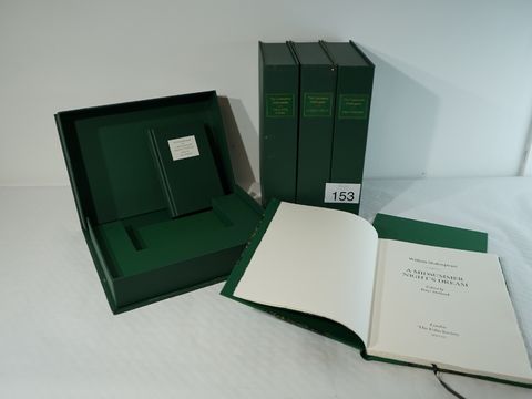 4 boeken van "The Letterpress Shakespeare"gelimiteerde oplage in leer gebonden van The Folio