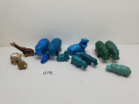 Charmante verzameling handgemaakte dierfiguren