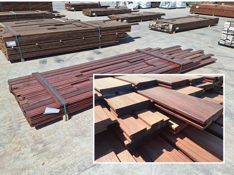 PADOUK SMAL DUBBEL 20MM DIK, +- 20M2