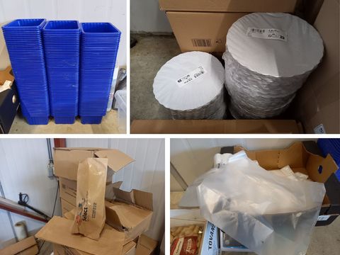 Partij verpakkingsmateriaal plastiek,karton en papier(zie afb)