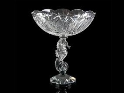Waterford Crystal Seahorse Vase Vintage