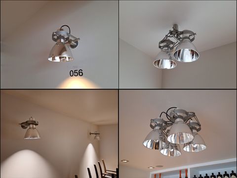 Ensemble de 12 luminaires industriels pour murs et plafonds