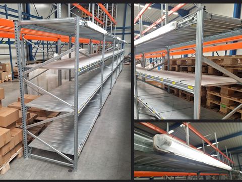 12 lopende meter legbordstelling (incl.verlichting)