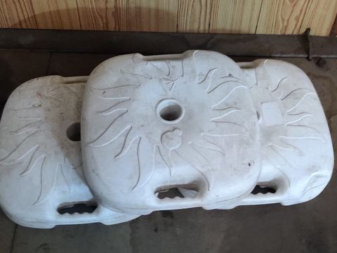 Parasolvoet wit (3x)