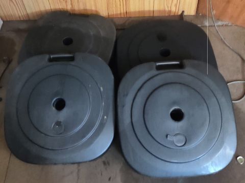 Parasolvoet zwart (4x)