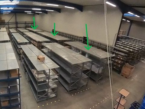 20  lopende meter legbordstelling