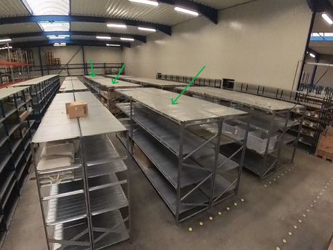 20  lopende meter legbordstelling